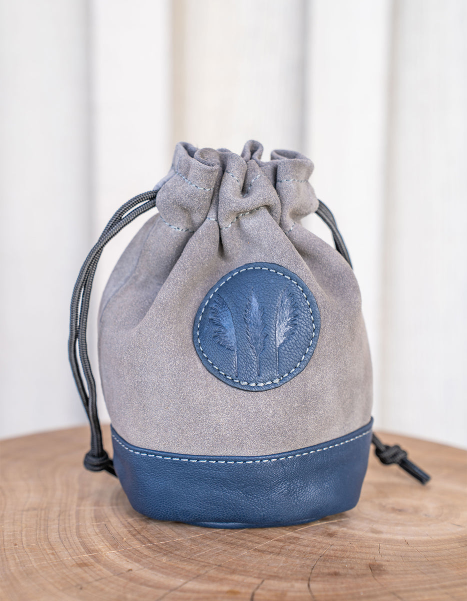 FH Wadsworth Drawstring Pouch Grey Suede – Te Arai Links