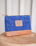 FH Wadsworth Zipped Pouch | Royal Suede
