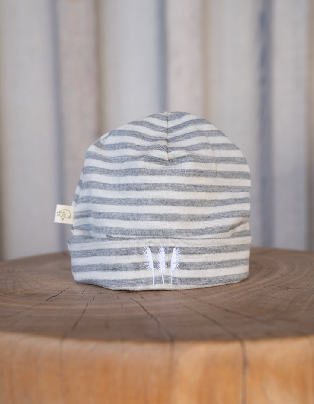 Baby Beanie | Grey Stripe