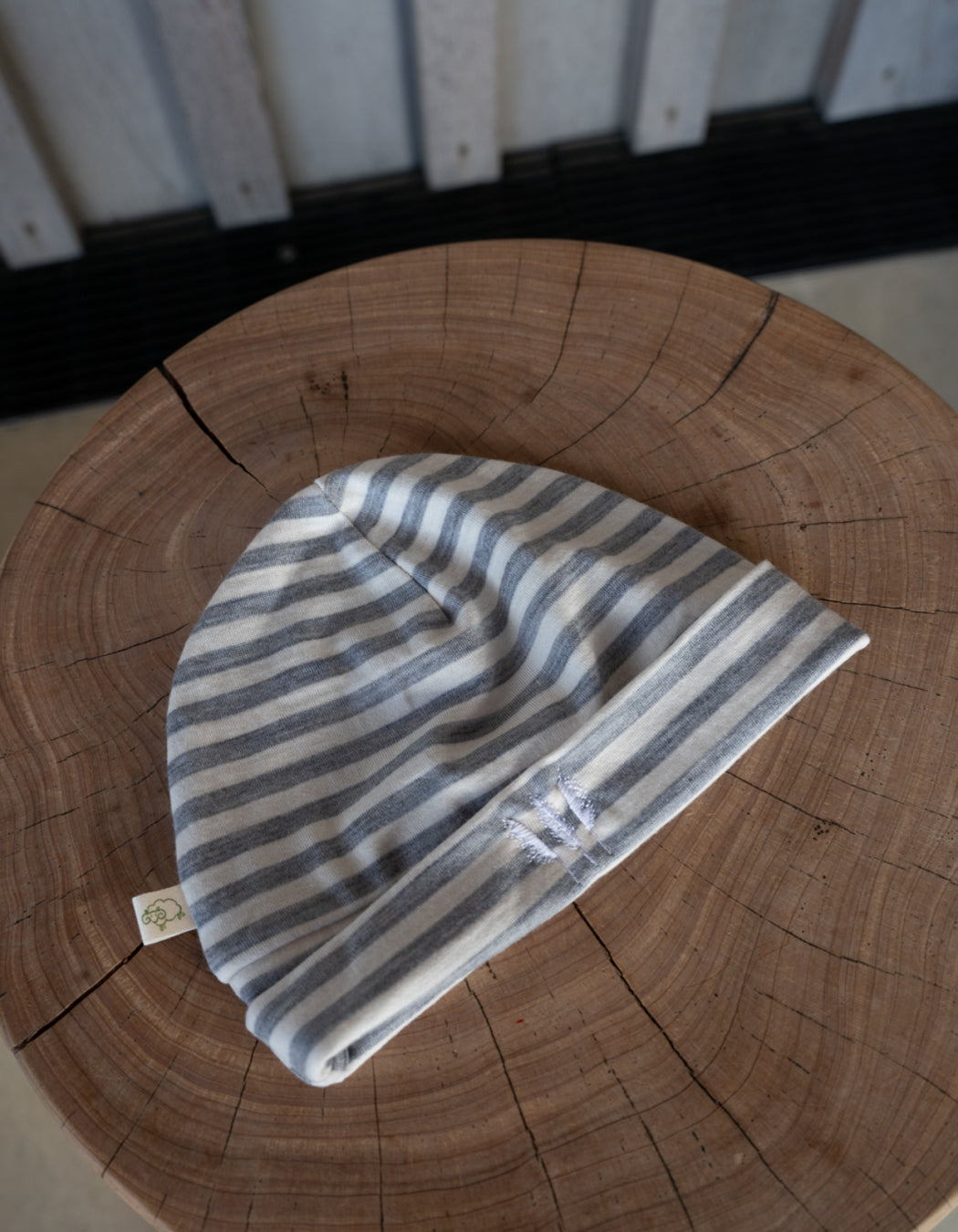 Baby Beanie | Grey Stripe